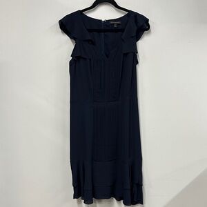 Banana Republic Navy Ruffle Mini Dress 6tall